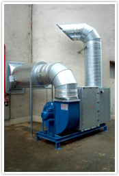 Installation de ventilation industrielle